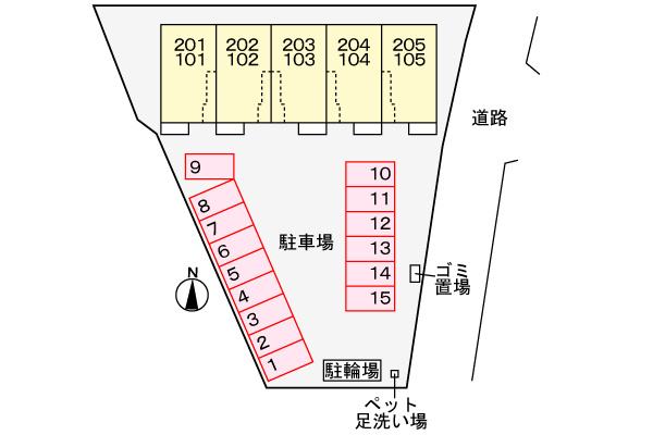 シャ・ラ・ラの区画図