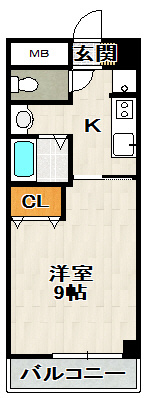 スクエアK2宝塚の間取り