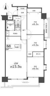 【間取り】 | 【リバーサイドガーデンダイアパレス原Ⅱ】✨️仲介手数料無料✨️植田東小学校・植田中学校