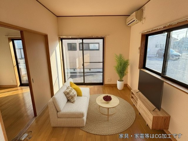 助川戸建の居間・リビング|※掲載写真はCGによるバーチャルステージング加工を施したイメージです。家具・家電・小物等は実際には設置されておりません。