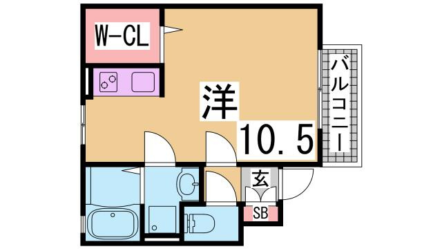 神戸市北区鈴蘭台東町３丁目のアパートの間取り