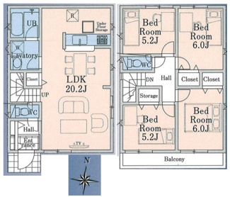 【間取り】 | 西東京市柳沢第5　全1棟　1号棟 | 西東京市柳沢第5　全1棟　1号棟