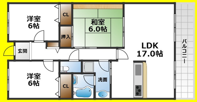 【間取り】 | ジョルノ豊中