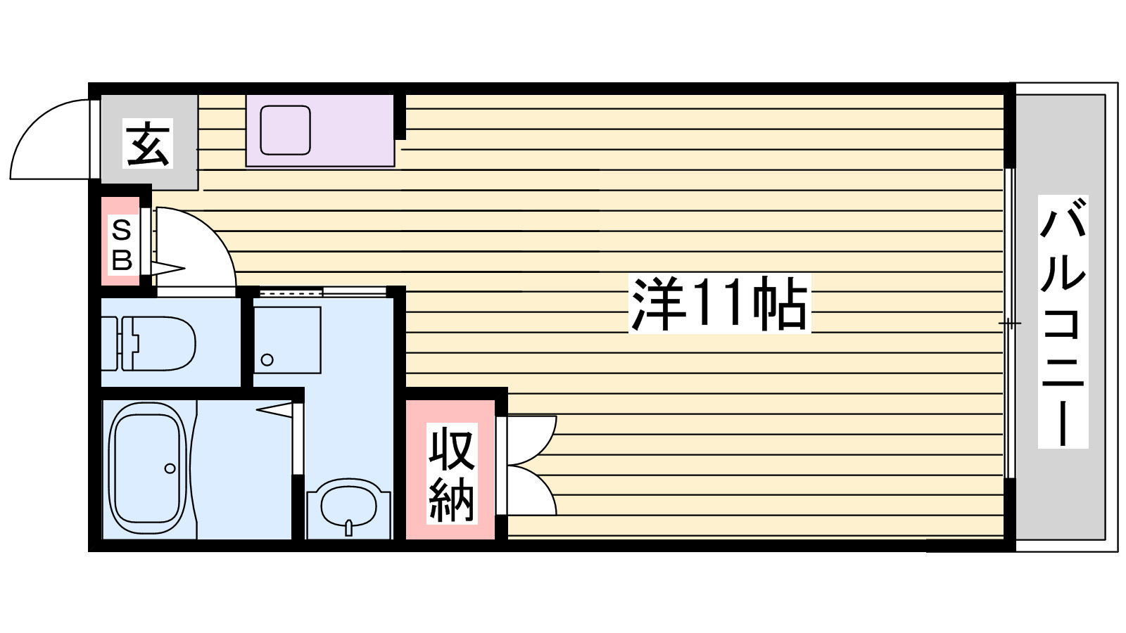 ハイネス花北の間取り