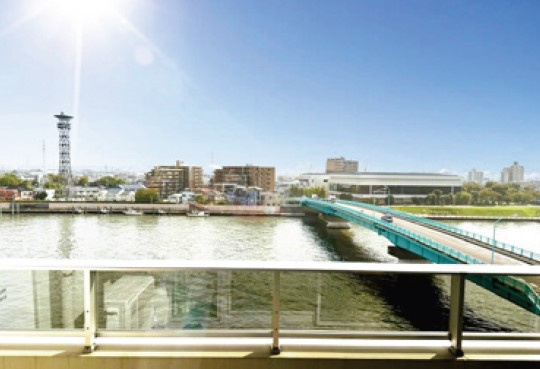 ライオンズ青砥リバーフロントオアシスの展望|７階から見る景色は、周りに高い建物もなく最高！リビングにいても開放感が違います♪