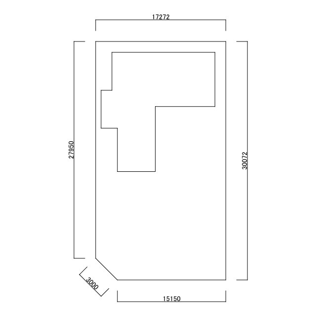 白金町11-4貸土地（古家事務所付）の区画図