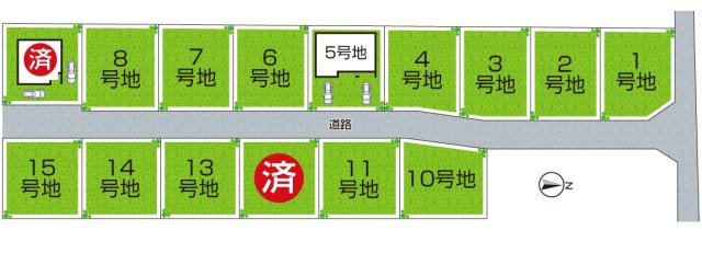 大和高田市田井　新築一戸建ての区画図|全１５区画