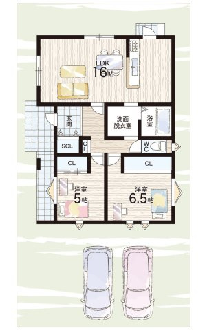 大和高田市田井　新築一戸建ての間取り|5号地