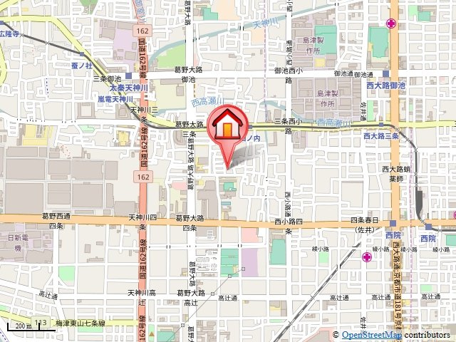 アサヒハイツの地図