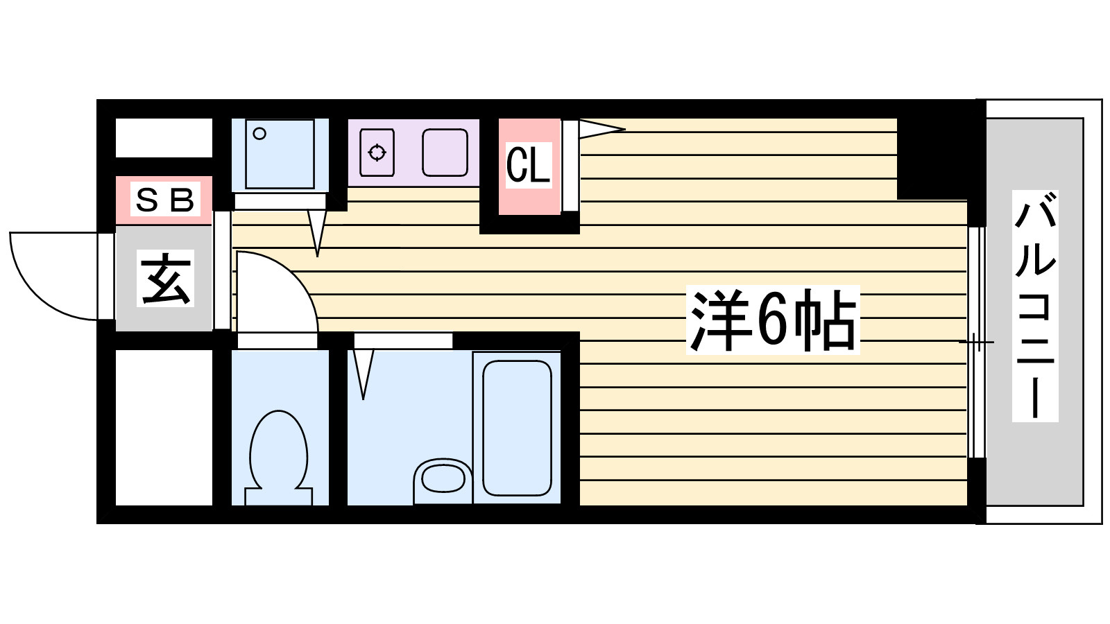 YKハイツ松の内の間取り
