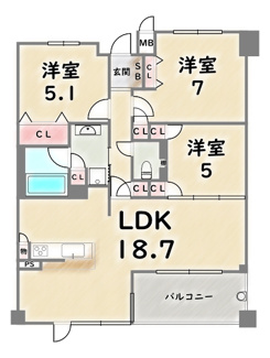【間取り】 | エスリード太秦レジデンス