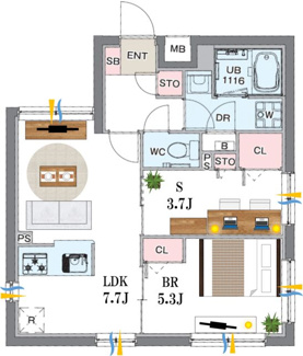 【間取り】 | プラティーク品川中延