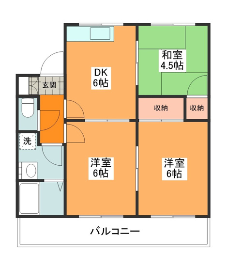 【間取り】 | カームハイツ朝日