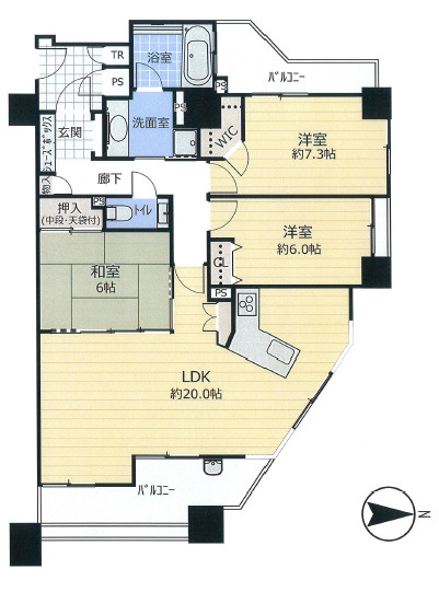 エイルマンション岩崎プレジデンスの間取り|3LDKです。