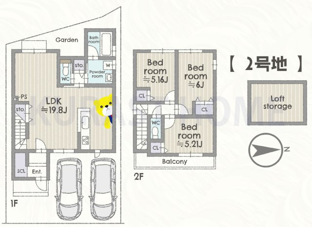 京都市西京区山田南山田町　未入居物件の間取り