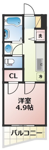 熊本市西区池田４丁目の賃貸マンションの間取り