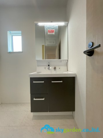 平塚市徳延24-1期　新築戸建　全1棟1号棟の独立洗面台