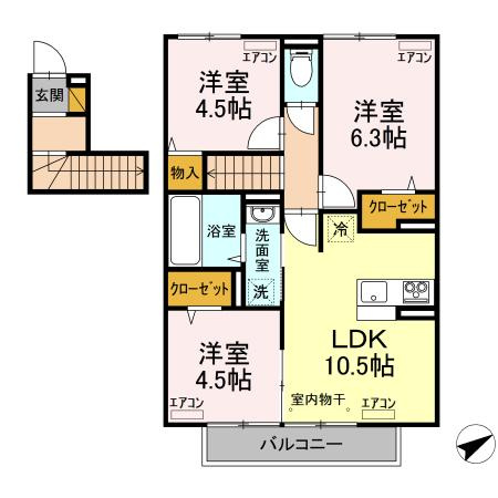 Grand Rise Tsukuba E棟の間取り