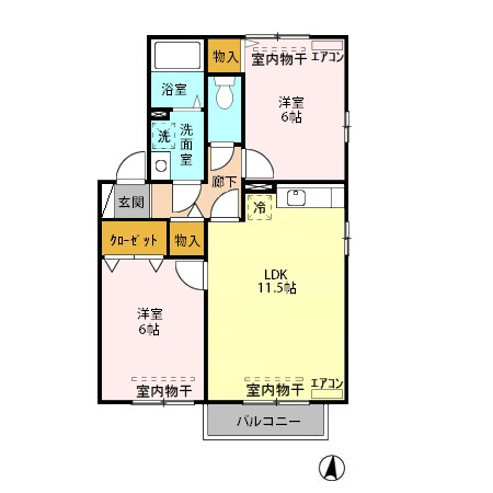 セードル小川Bの間取り
