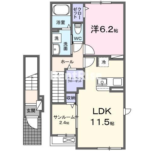 ラフィネ　ジェンテ　Ｖの間取り|間取図