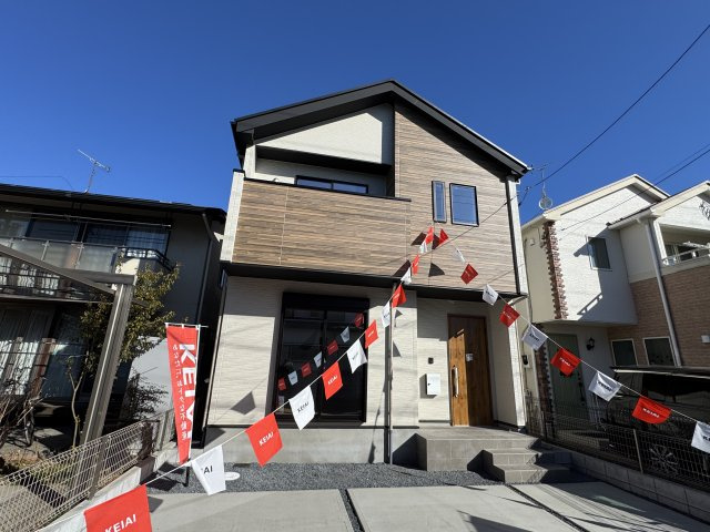 松戸市五香７丁目新築戸建【高木第二小学校：10分】の外観|完成済み内覧可能です！！