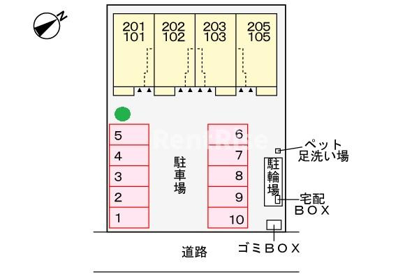 ラフィネ　ジェンテ　Ｖの駐車場|駐車場