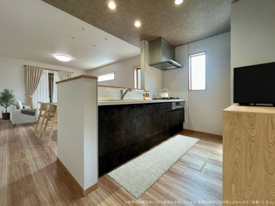 【キッチン】 | 【キッチン　CG家具設置イメージ】
※画像に含まれる家具家電はCGで加工したイメージです。実際の物件には付帯しません。