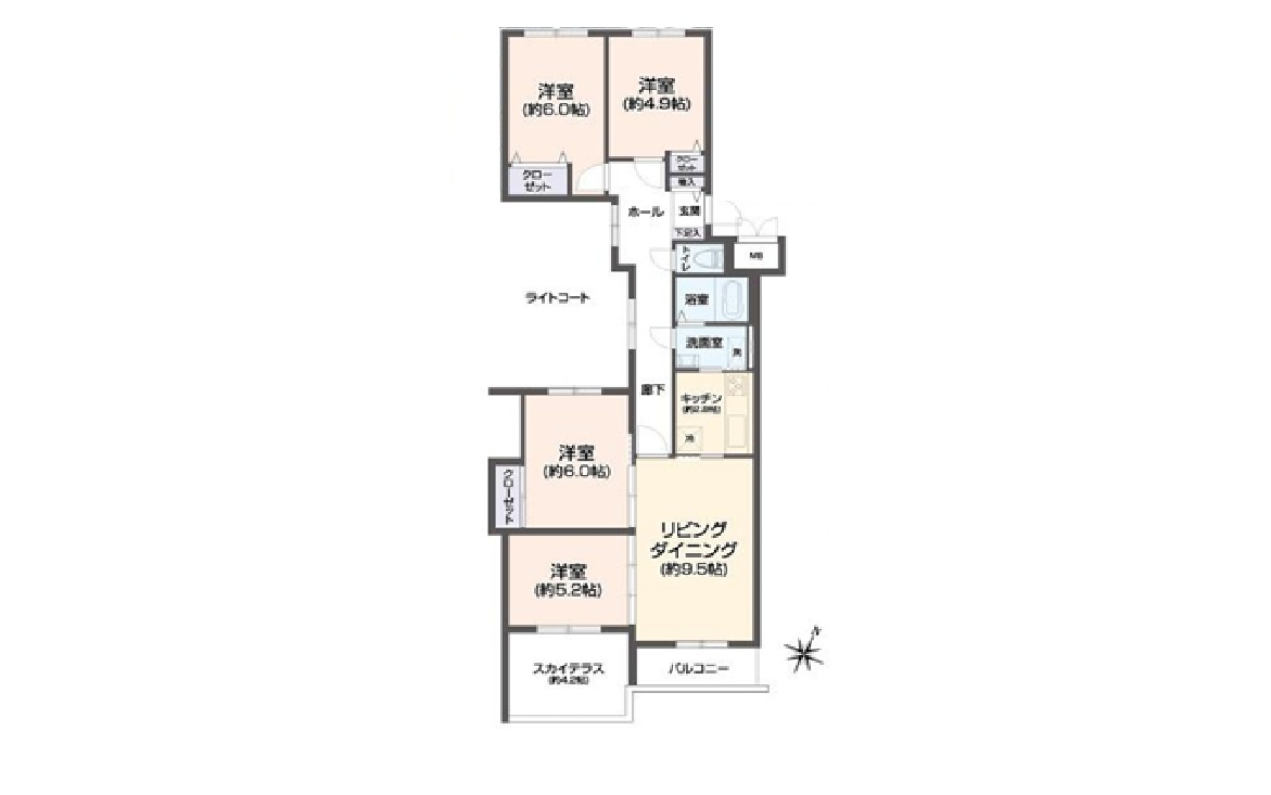 メゾンドルチェ十五番館の間取り