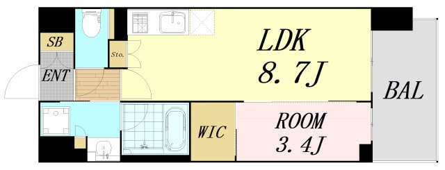コンフォリア新大阪宮原Q　仲介手数料無料の間取り