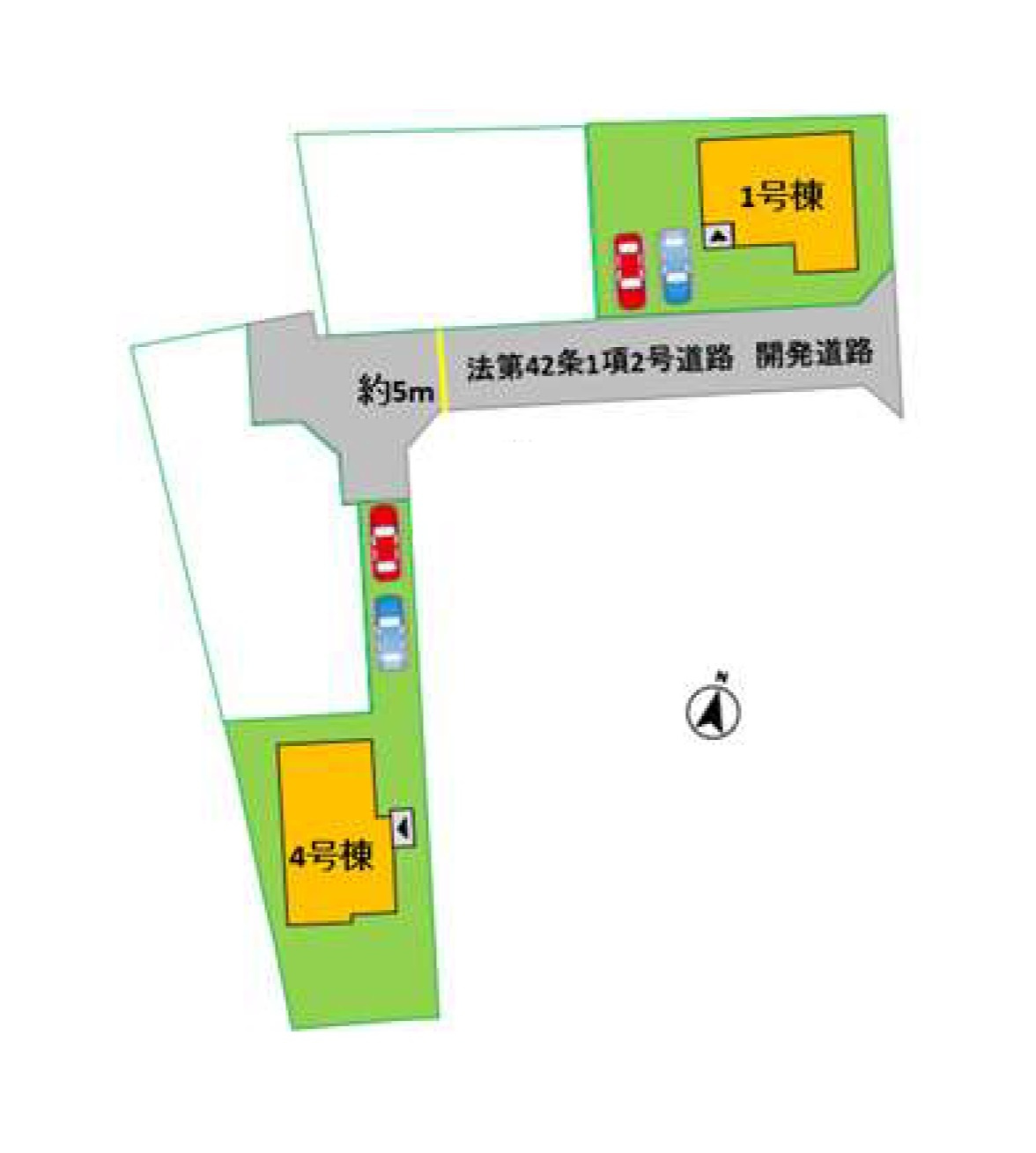 熊本市南区御幸木部3丁目第3-2棟（4号棟）　の区画図|配置図（4号棟）