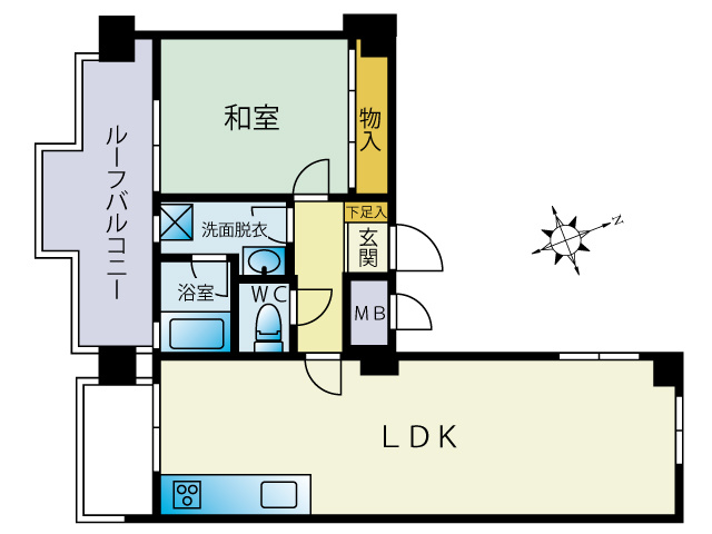 ライオンズマンション泊三丁目第２の間取り