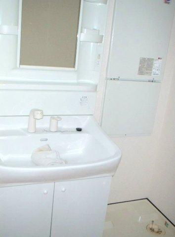 エスポワール松園Ａの洗面所|シャワー付洗面化粧台、洗濯機置き場