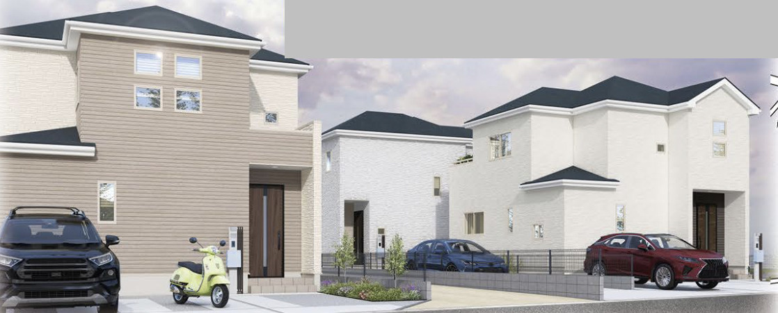 【仲介手数料無料】所沢市小手指南９期１号棟　所沢市の新築住宅なら西武ハウジングの外観パース