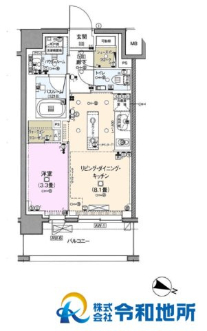 パレステージ茅ヶ崎Ⅱの間取り|全室クローゼット完備の豊富な収納力◎