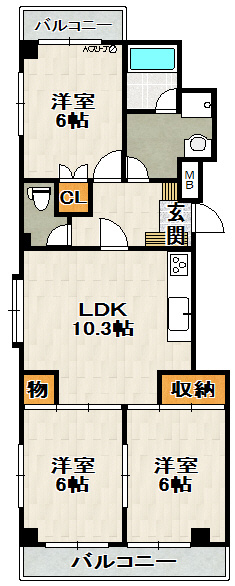 サンハイツ坂末の間取り