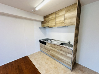 【キッチン】 | 笹堀B | IHコンロ２口・ラジエントヒーター１口・グリル付のキッチン