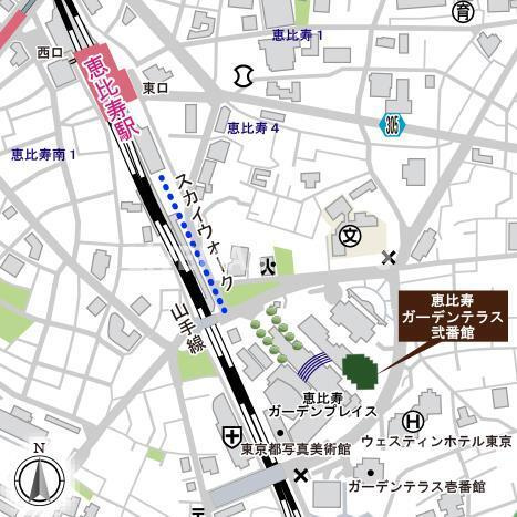 【地図】恵比寿ガーデンテラス弐番館