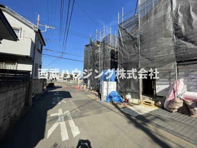 【仲介手数料無料】所沢市上新井３期１号棟　所沢市の新築住宅なら西武ハウジングの前面道路含む現地写真