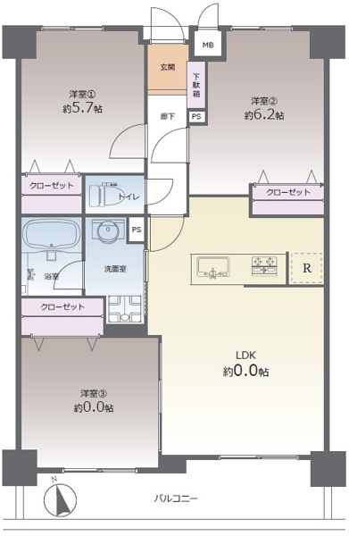 【間取り】 | 東峰マンション長者原☆仲介手数料無料☆