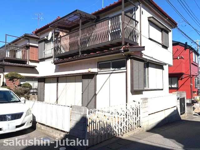 柏井１丁目　売地の外観|柏井１丁目　売地　古家付き　建築条件なし　29坪の整形地　東南側公道面　間口約10ｍ