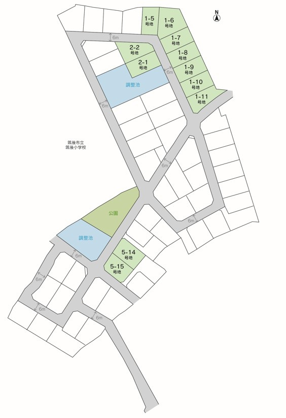 筑後長浜土地の区画図