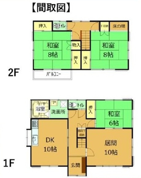 中古戸建　熊谷市肥塚594-2（リフォーム住宅）の間取り