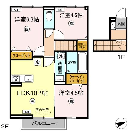D-resena古川Ⅰの間取り