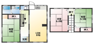 【間取り】 | 豊橋市向草間町　戸建