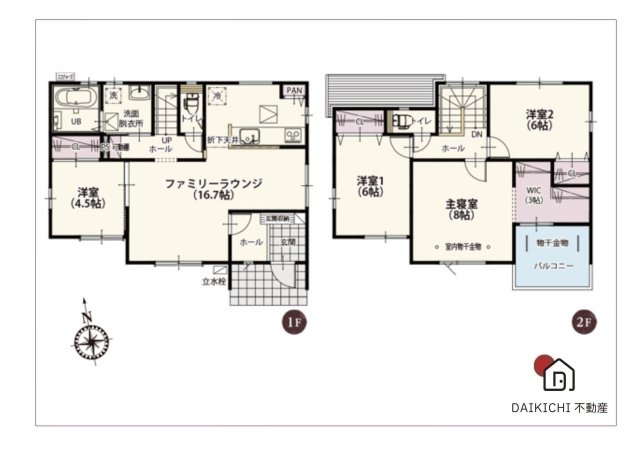 【間取り】 | ワイウッドコート羽生市須影第1期　新築戸建　全5棟　3号棟
