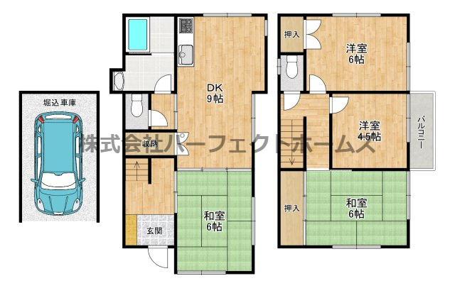 香里ケ丘10丁目戸建　賃貸の間取り