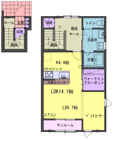 フォンターナWの間取り
