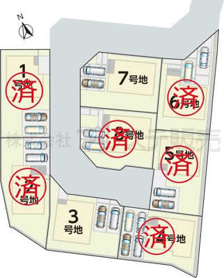 【区画図】 | 奈良市五条畑１丁目の新築一戸建 全８区画 | 全体区画図