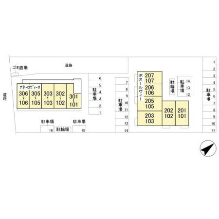 アネーロヴィータの区画図