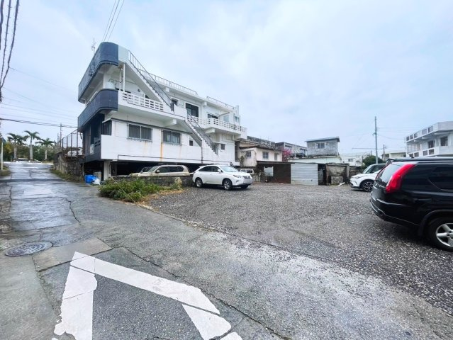 北谷町砂辺　売土地の前面道路含む現地写真|2025/2/15 現地写真